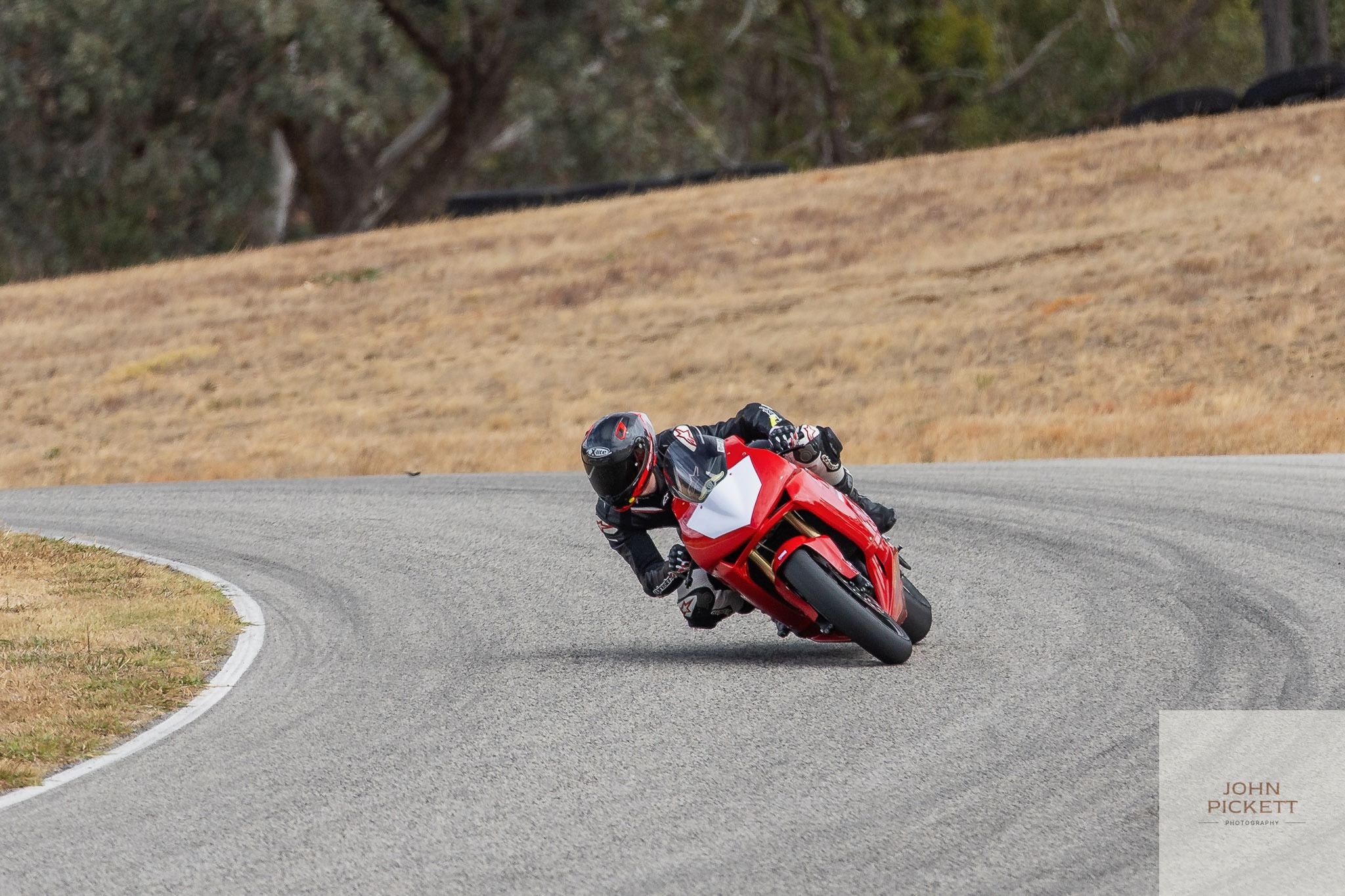 Riding on track, turn 1 @ Broadford